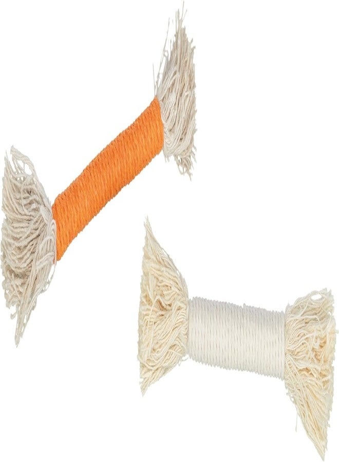 TRIXIE Rope Cat Toy with Oversized Catnip Ball | Interactive Rope with Fringes for Large Cats | Encourages Play, Batting & Natural Instincts, 15 cm (Set of 2) - Image 1